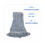 UNISAN BWK542CT Mop Head, Floor Finish, Narrow, Rayon/polyester, Medium, White/blue, 12/carton, Price/CT
