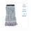 UNISAN BWK552 Mop Head, Floor Finish, Wide, Rayon/polyester, Medium, White/blue, 12/carton, Price/CT