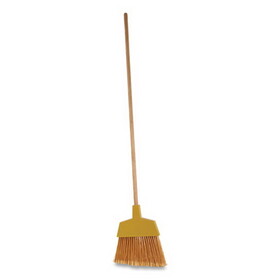 UNISAN BWK932AEA Angler Broom, Plastic Bristles, 42" Wood Handle, Yellow