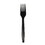 Boardwalk BWKFORKHWBLA Heavyweight Polystyrene Cutlery, Fork, Black, 1000/carton, Price/CT