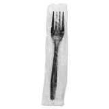 Boardwalk FORKHWPPBIW Heavyweight Wrapped Polypropylene Cutlery, Fork, Black, 1000/Carton