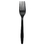 Boardwalk FORKHWPPBLA Heavyweight Polypropylene Cutlery, Fork, Black, 1000/Carton, Price/CT