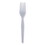 Boardwalk BWKFORKHW Heavyweight Polystyrene Cutlery, Fork, White, 1000/carton, Price/CT