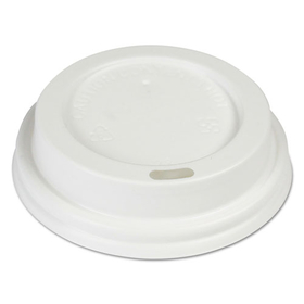 Boardwalk BWKHOTWH8 Hot Cup Lids, Fits 8 oz Hot Cups, White, 50/Sleeve, 20 Sleeves/Carton