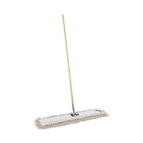 Boardwalk BWKM365C Cotton Dry Mopping Kit, 36 x 5 Natural Cotton Head, 60" Natural Wood Handle