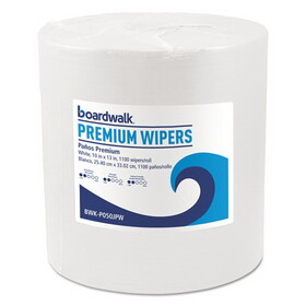 Boardwalk BWKP050JPW Hydrospun Wipers, White, 11 X 13, 1100/roll