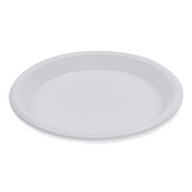 Boardwalk PLHIPS10WH Hi-Impact Plastic Dinnerware, Plate, 10" Diameter, White, 500/Carton
