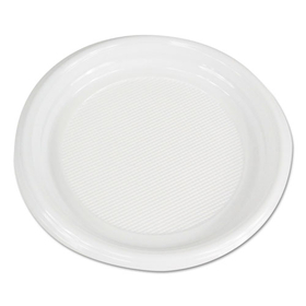 Boardwalk BWKPLTHIPS9WH Hi-Impact Plastic Dinnerware, Plate, 9" dia, White, 500/Carton