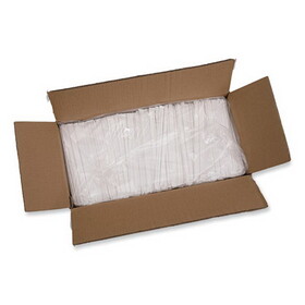 Boardwalk BWKPPRSTRWWR Individually Wrapped Paper Straws, 7 3/4" x 1/4", White, 3200/Carton