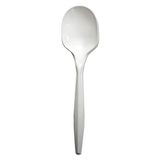 Boardwalk SOUPMWPPWH Mediumweight Polypropylene Cutlery, Soup Spoon, White, 1000/Carton