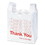 Boardwalk SPRTYB6JRBW Plastic Thank You Bags, 14 Microns, 11.5 x 6 x 22, White, 250/Carton, Price/CT