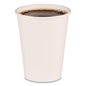 Boardwalk BWKWHT12HCUP Paper Hot Cups, 12 oz, White, 50 Cups/Sleeve, 20 Sleeves/Carton