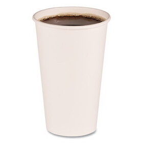 Boardwalk BWKWHT16HCUP Paper Hot Cups, 16 oz, White, 50 Cups/Sleeve, 20 Sleeves/Carton