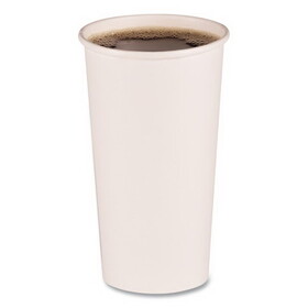 Boardwalk BWKWHT20HCUP Paper Hot Cups, 20 oz, White, 50 Cups/Sleeve, 12 Sleeves/Carton