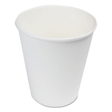 Boardwalk WHT8HCUP Paper Hot Cups, 8 oz, White, 1000/Carton