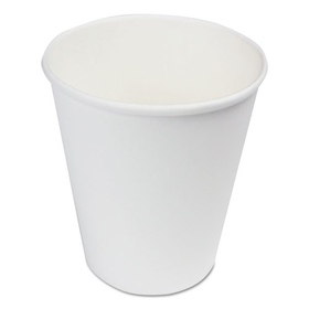 Boardwalk BWKWHT8HCUP Paper Hot Cups, 8 oz, White, 50 Cups/Sleeve, 20 Sleeves/Carton