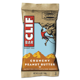 Clif Bar CBC50120 Energy Bar, Crunchy Peanut Butter, 2.4oz, 12/box
