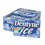 Dentyne Ice CDB3125400 Sugarless Gum, Peppermint Flavor, 16-Pieces/pack, 9 Packs/box