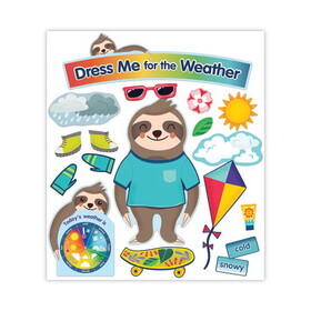 Carson-Dellosa Education CDP110487 Curriculum Bulletin Board Set, Dress Me for the Weather, 54 Pieces