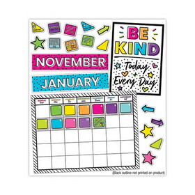 Carson-Dellosa Education CDP110522 Calendar Bulletin Board Set, Kind Vibes, 129 Pieces