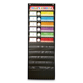 Carson-Dellosa Education CDP158041 Deluxe Scheduling Pocket Chart, 13 Pockets, 13w x 36h, Black