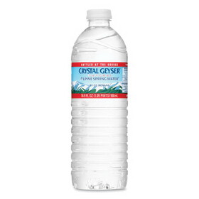 Crystal Geyser 24514 Alpine Spring Water, 16.9 oz Bottle, 24/Case