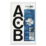 Chartpak CHA01070 Press-On Vinyl Uppercase Letters, Self Adhesive, Black, 3