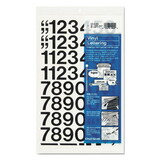 CHARTPAK/PICKETT CHA01130 Press-On Vinyl Numbers, Self Adhesive, Black, 1