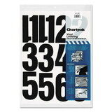 CHARTPAK/PICKETT CHA01193 Press-On Vinyl Numbers, Self Adhesive, Black, 4
