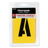 Chartpak CHA01560 Painting Stencil Set, A-Z Set/0-9, Manila, 35/set