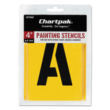 Chartpak CHA01565 Painting Stencil Set, A-Z Set/0-9, Manila, 35/set