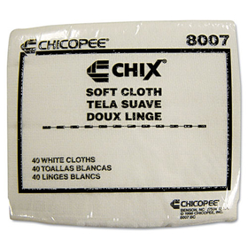 Chix CHI8007 Soft Cloths, 13 x 15, White, 40/Pack, 30 Packs/Carton