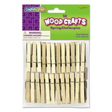 Creativity Street CKC365801 Wood Spring Clothespins, 3.38