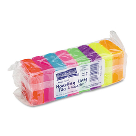 THE CHENILLE KRAFT COMPANY CKC4091 Modeling Clay Assortment, 27 1/2g Each Assorted Neon, 220 G