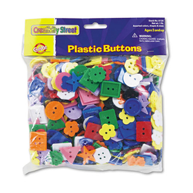 THE CHENILLE KRAFT COMPANY CKC6120 Plastic Button Assortment, 1 Lbs., Assorted Colors/sizes