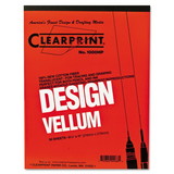 Clearprint CLE10001410 Design Vellum Paper, 16 lb Bristol Weight, 8.5 x 11, Translucent White, 50/Pad