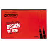 Clearprint CLE10001416 Design Vellum Paper, 16 lb Bristol Weight, 11 x 17, Translucent White, 50/Pad