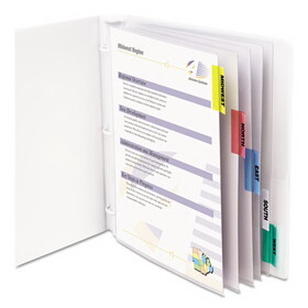 C-LINE PRODUCTS, INC CLI05550 Sheet Protectors With Index Tabs, Assorted Color Tabs, 2", 11 X 8 1/2, 5/st