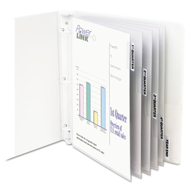 C-Line CLI05557 Sheet Protectors with Index Tabs, Heavy, Clear Tabs, 2", 11 x 8.5, 5/Set