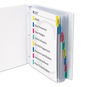 C-Line CLI05580 Sheet Protectors with Index Tabs, Assorted Color Tabs, 2", 11 x 8.5, 8/Set