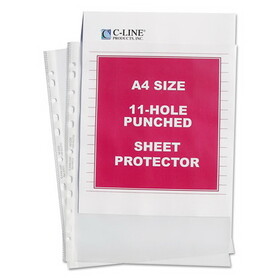 C-LINE PRODUCTS, INC CLI08037 Standard Weight Poly Sheet Protector, Clear, 2", 11 3/4 X 8 1/4, 50/bx