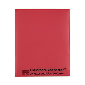 C-Line CLI32004 Classroom Connector Folders, 11 x 8.5, Red, 25/Box