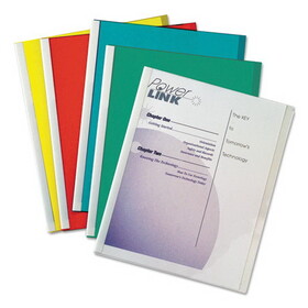 C-Line CLI32550 Vinyl Report Covers, 0.13" Capacity, 8.5 x 11, Clear/Assorted, 50/Box