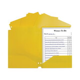 C-Line CLI33936BX Two-Pocket Heavyweight Poly Portfolio Folder, 3-Hole Punch, 11 x 8.5, Yellow, 25/Box