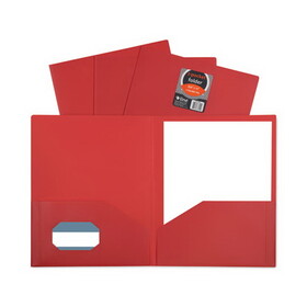 C-Line CLI33954BX Two-Pocket Heavyweight Poly Portfolio Folder, 11 x 8.5, Red, 25/Box
