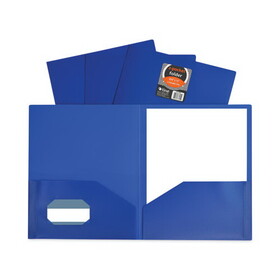 C-Line CLI33955BX Two-Pocket Heavyweight Poly Portfolio Folder, 11 x 8.5, Blue, 25/Box
