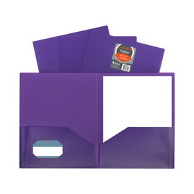 C-Line CLI33959BX Two-Pocket Heavyweight Poly Portfolio Folder, 11 x 8.5, Purple, 25/Box