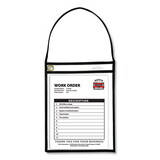 C-Line 41922 1-Pocket Shop Ticket Holder w/Strap, Black Stitching, 75-Sheet, 9 x 12, 15/Box