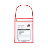 C-Line 41924 1-Pocket Shop Ticket Holder w/Strap and Red Stitching, 75-Sheet, 9 x 12, 15/Box
