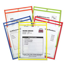 C-Line CLI43910 Stitched Shop Ticket Holders, Neon, Assorted 5 Colors, 75", 9 x 12, 25/BX
